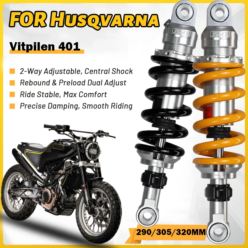 JSMT FOR Husqvarna Svartpilen 401 Vitpilen 401 290/305/320MM Dual Damping Rear Shock Preload & Rebound Adjustable
JSMT FOR Husqvarna Svartpilen 401 Vitpilen 401 290/305/320MM Dual Damping Rear Shock Preload & Rebound Adjustable