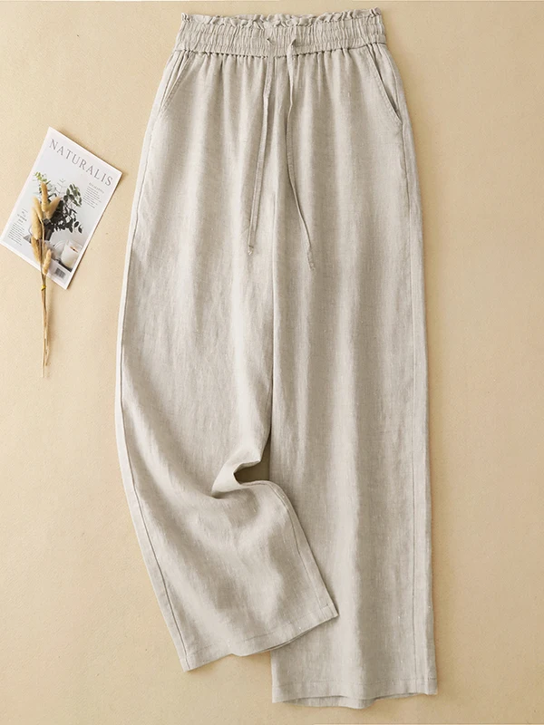 High Waist Cotton Linen Wide Leg Casual Pants Women Summer Lightweight Breathable Floral High Waist Slimming Straight Leg Pants
High Waist Cotton Linen Wide Leg Casual Pants Women Summer Lightweight Breathable Floral High Waist Slimming Straight Leg Pants