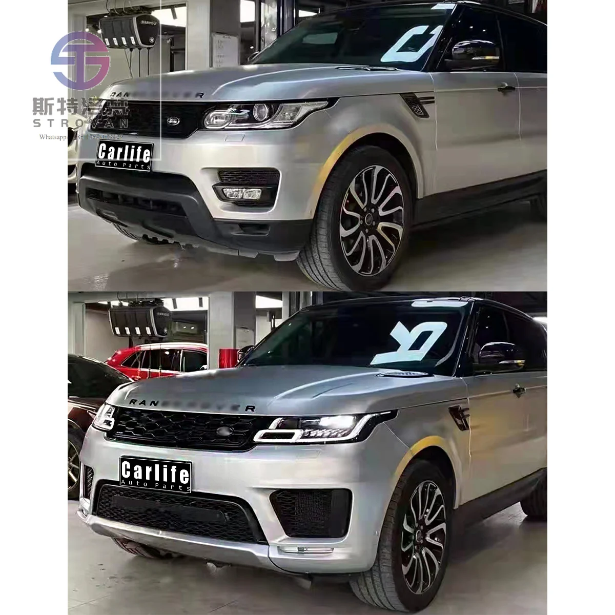 For Range Rover Sport L494 2014-2017 Upgrade to 2020 Style Body Kit with Headlight.
For Range Rover Sport L494 2014-2017 Upgrade to 2020 Style Body Kit with Headlight.