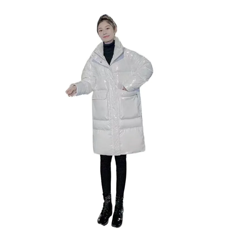 New Women Luminous Cotton Coat Winter Jacket Female Bright Face Knee Length Parkas Hooded Outwear Thicken Fur Collar Overcoat
New Women Luminous Cotton Coat Winter Jacket Female Bright Face Knee Length Parkas Hooded Outwear Thicken Fur Collar Overcoat