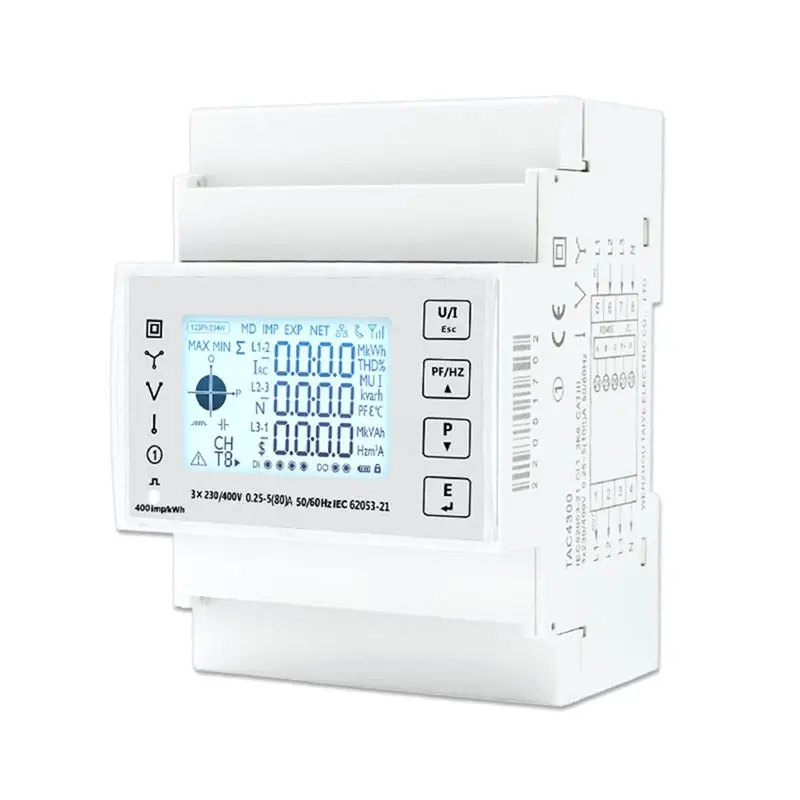 AB11-TAC4300 Digital Wattmeter Energy Electricity Electric Consumption Meter Voltmeter Modbus RS485 Guide Electric Meter
AB11-TAC4300 Digital Wattmeter Energy Electricity Electric Consumption Meter Voltmeter Modbus RS485 Guide Electric Meter