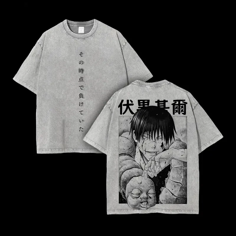 Fushiguro Toji Printed Shirt Anime Jujutsu Kaisen Clothing Men's Short Sleeve Cotton Shirts Retro Washed Shirt Harajuku Shirt
Fushiguro Toji Printed Shirt Anime Jujutsu Kaisen Clothing Men's Short Sleeve Cotton Shirts Retro Washed Shirt Harajuku Shirt
