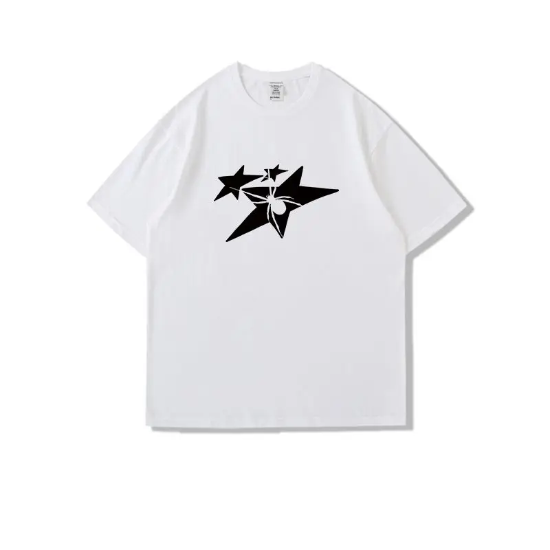 American retro Simplicity star hip-hop printed T shirt couples summer Y2K round neck half sleeved cotton street T shirt top
American retro Simplicity star hip-hop printed T shirt couples summer Y2K round neck half sleeved cotton street T shirt top