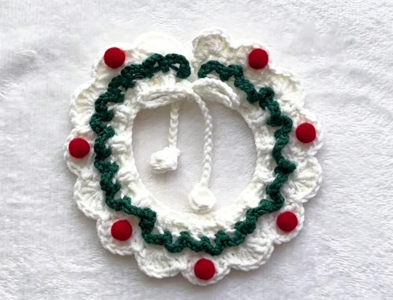 Custom Name Christmas Crochet Pet Collar, Personalized Knit Neckwear for Cats Small Dogs, Adjustable Festive Xmas Bib
Custom Name Christmas Crochet Pet Collar, Personalized Knit Neckwear for Cats Small Dogs, Adjustable Festive Xmas Bib