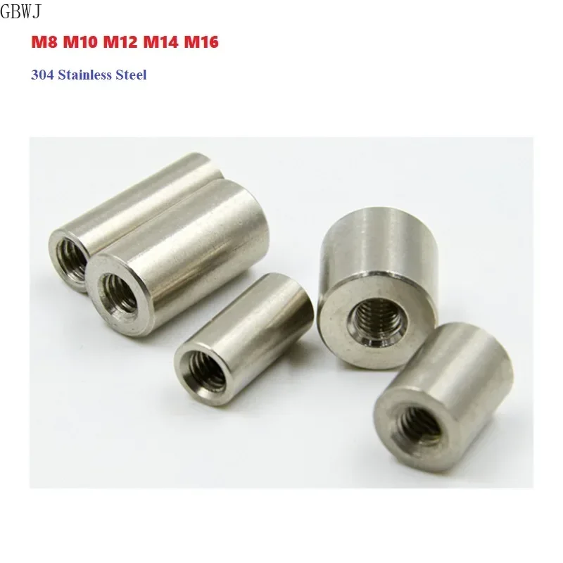 304 Stainless Steel M8-M16 Lengthen Round Coupling Nut Internal Thread Cylindrical Joint Nut Sleeve Tubular Nuts
304 Stainless Steel M8-M16 Lengthen Round Coupling Nut Internal Thread Cylindrical Joint Nut Sleeve Tubular Nuts