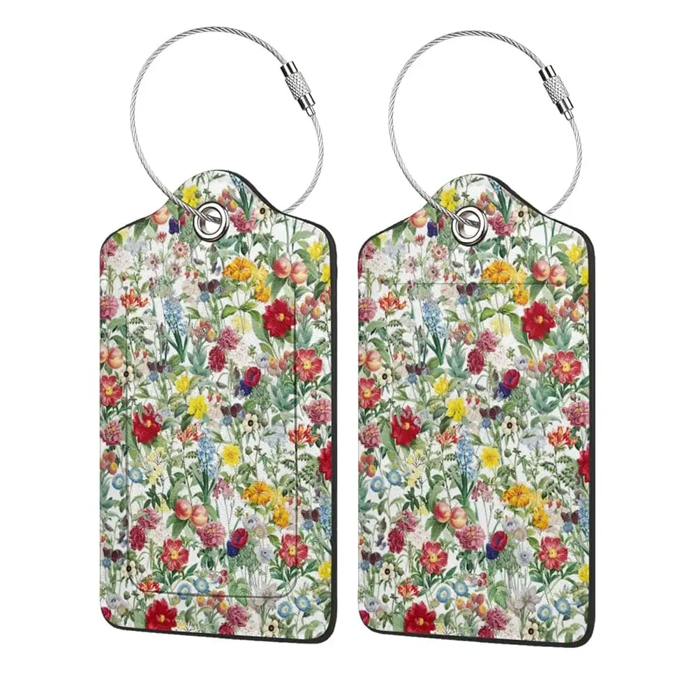Colorful Flowers Luggage Tags 2 Pack PU Leather Luggage Tag for Suitcase Travel Bag Women Men with Privacy Cover ID Label Sta
Colorful Flowers Luggage Tags 2 Pack PU Leather Luggage Tag for Suitcase Travel Bag Women Men with Privacy Cover ID Label Sta