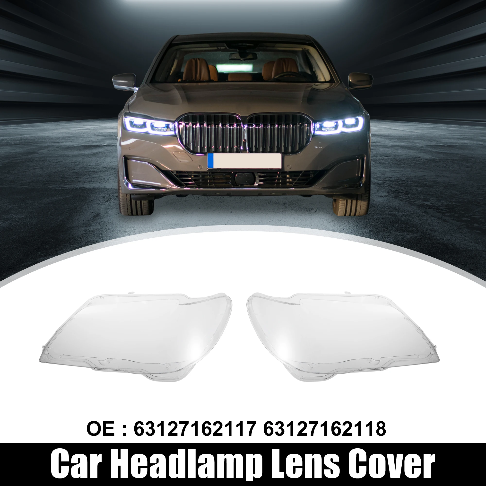 Uxcell 1 Pair Car Front Headlight Headlamp Lense Clear Lens Cover Cap PC Shell for BMW 7 Series E65 E66 LCI 2005-2008
Uxcell 1 Pair Car Front Headlight Headlamp Lense Clear Lens Cover Cap PC Shell for BMW 7 Series E65 E66 LCI 2005-2008