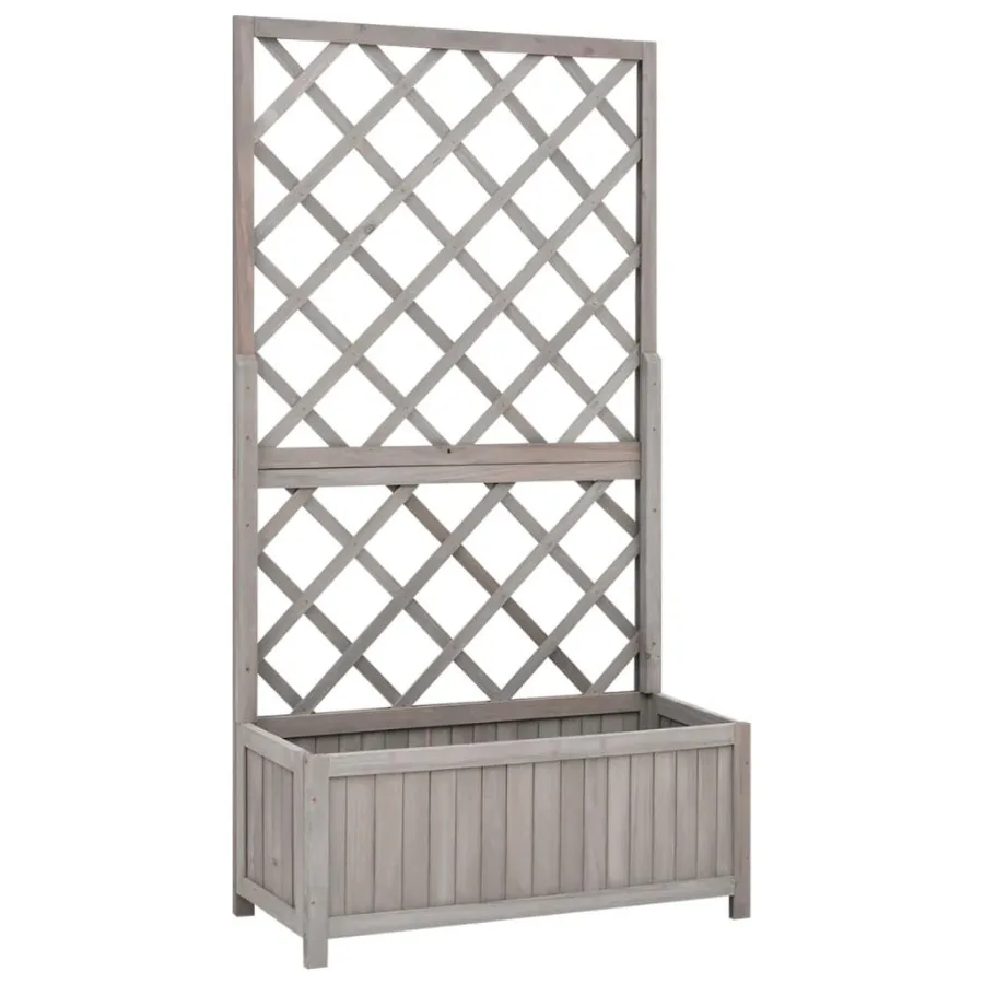 Garden Trellis Planter Gray 27.6x11.8x53.1 Solid Firwood
Garden Trellis Planter Gray 27.6x11.8x53.1 Solid Firwood