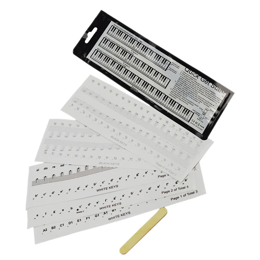6pcs Piano Keyboard Stickers for 88 76 61 54 36 Keys Lightweight Easy to Use Beginner Learning Supplies White Decals
6pcs Piano Keyboard Stickers for 88 76 61 54 36 Keys Lightweight Easy to Use Beginner Learning Supplies White Decals