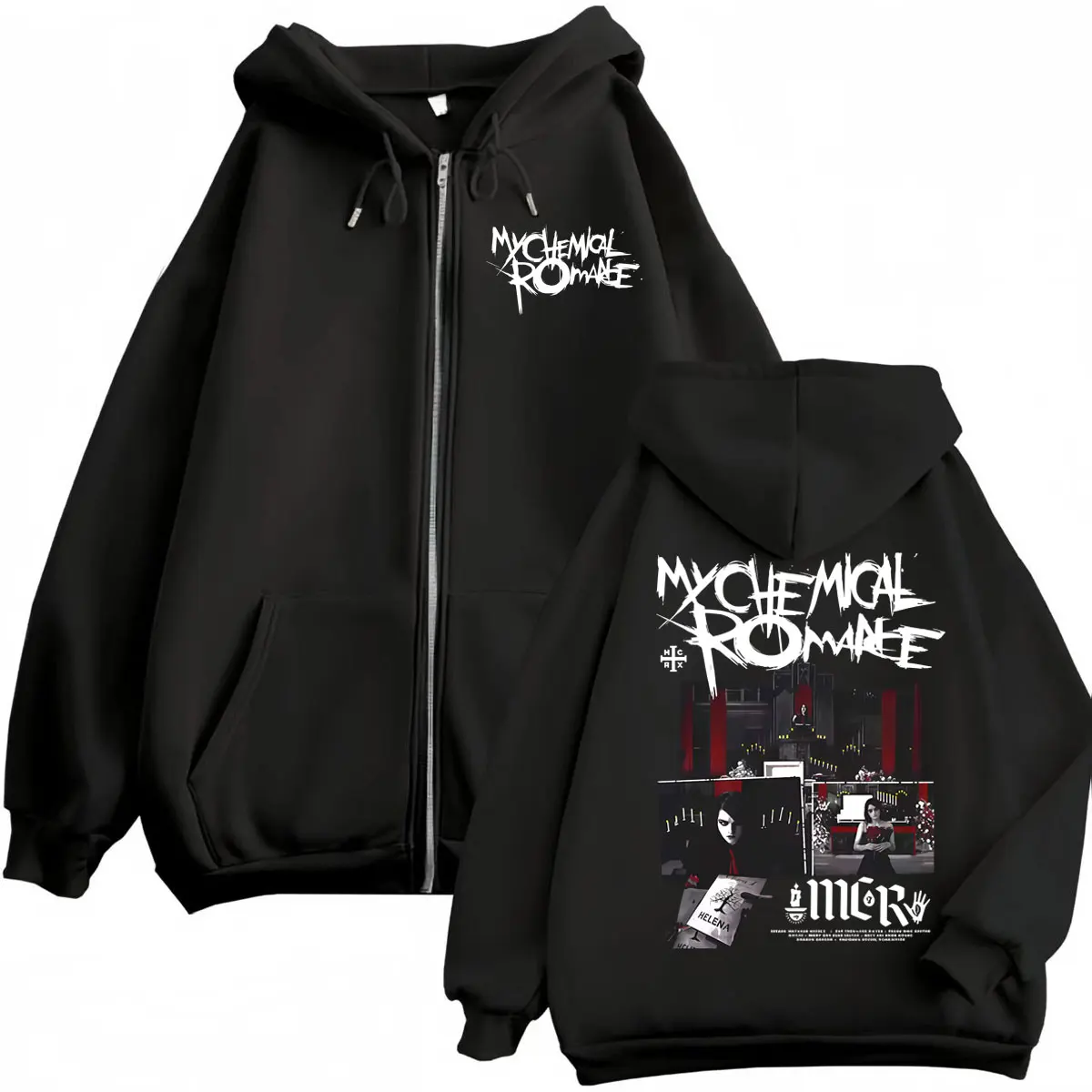 My Chemical Romance The Black Parade Merch Zipper Hoodies Punk Rock Vintage Zip Up Pullovers Men Women Casual Fashion Sweatshirt
My Chemical Romance The Black Parade Merch Zipper Hoodies Punk Rock Vintage Zip Up Pullovers Men Women Casual Fashion Sweatshirt