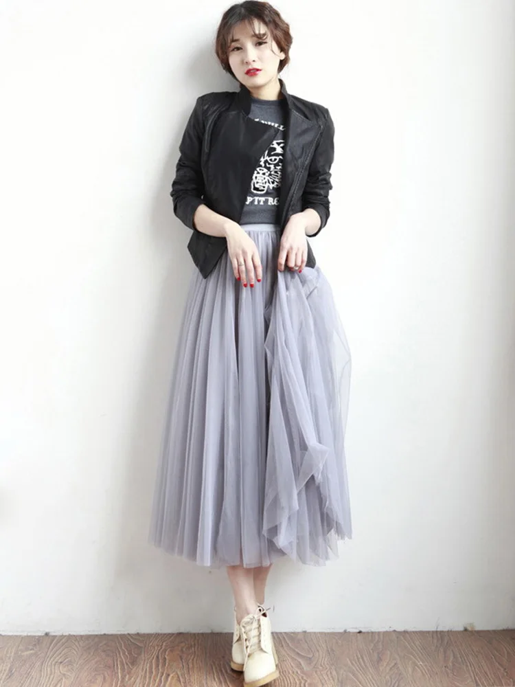 2024 Autumn Winter Vintage Tulle Skirt Women Elastic High Waist Mesh Skirts Long Pleated Tutu Skirt Female
2024 Autumn Winter Vintage Tulle Skirt Women Elastic High Waist Mesh Skirts Long Pleated Tutu Skirt Female