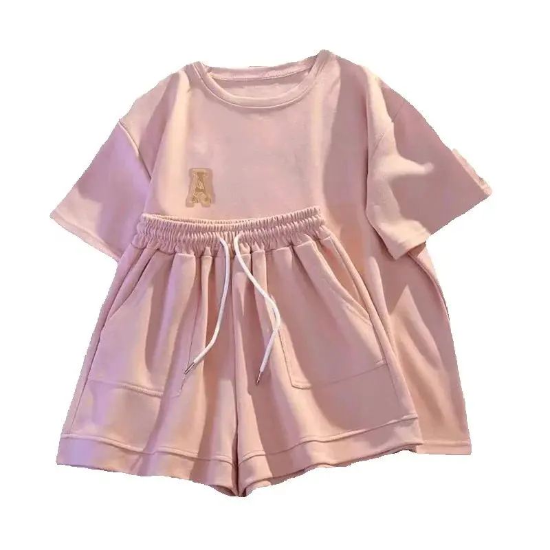 Women's 2025 New Casual Suit Loose Running Sportswear Summer Medium Long Round Neck Short-sleeved Top and Shorts 2 Two Piece Set
Women's 2025 New Casual Suit Loose Running Sportswear Summer Medium Long Round Neck Short-sleeved Top and Shorts 2 Two Piece Set