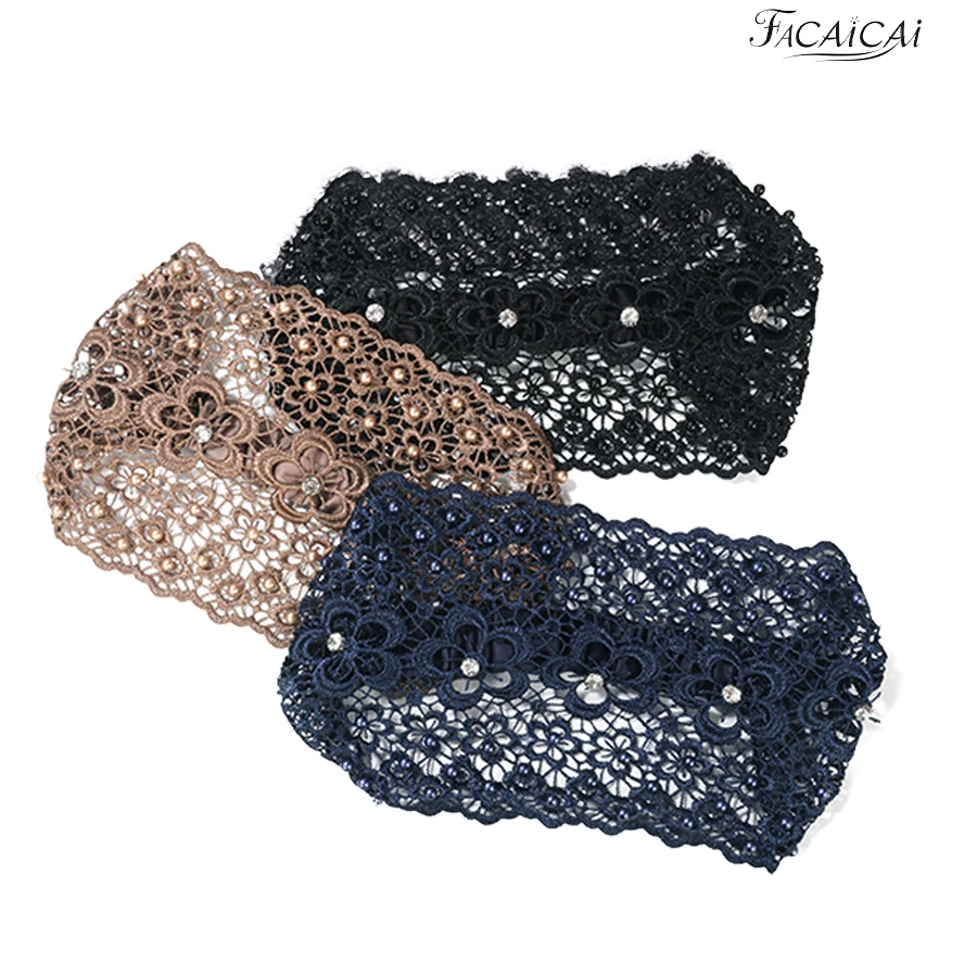 3 Pcs Wide Edged Pearl Rhinestone Flower Headband with Retro Ethnic Style Lace and Lotus Elastic Women's Hair Accessory Set
3 Pcs Wide Edged Pearl Rhinestone Flower Headband with Retro Ethnic Style Lace and Lotus Elastic Women's Hair Accessory Set