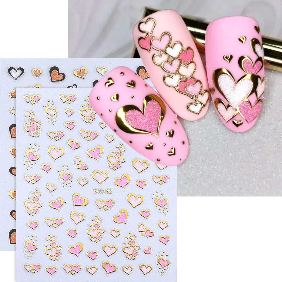 2 шт./компл., наклейки для дизайна ногтей с золотым сердцем любви, 3D самоклеящиеся принадлежности для ногтей в форме сердца на День святого Валентина, слайдер, украшения для маникюра
2 шт./компл., наклейки для дизайна ногтей с золотым сердцем любви, 3D самоклеящиеся принадлежности для ногтей в форме сердца на День святого Валентина, слайдер, украшения для маникюра