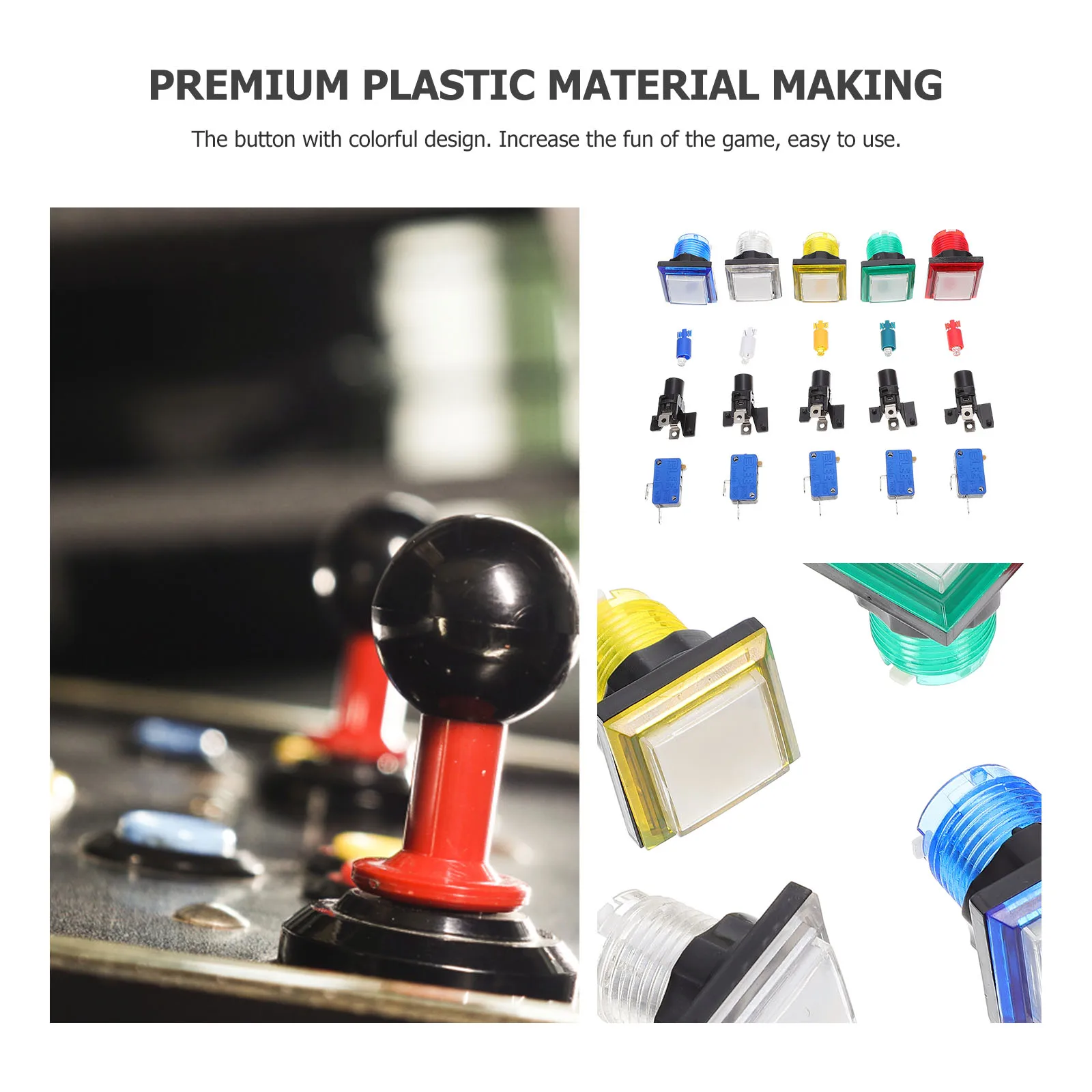 5 Pcs Games Button Switch Plastic Arcade Replaceable Push Console Machine Accessory Toy Game Electrical Product
5 Pcs Games Button Switch Plastic Arcade Replaceable Push Console Machine Accessory Toy Game Electrical Product