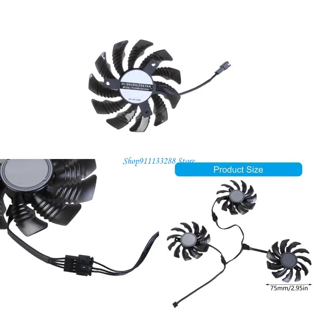 G88D Quiet 4Pin Graphics Card Fan for RTX3050 3060 3060TI Graphics Card Radiator for Gamers Reliabled Cooling PLD08010S12HH
G88D Quiet 4Pin Graphics Card Fan for RTX3050 3060 3060TI Graphics Card Radiator for Gamers Reliabled Cooling PLD08010S12HH