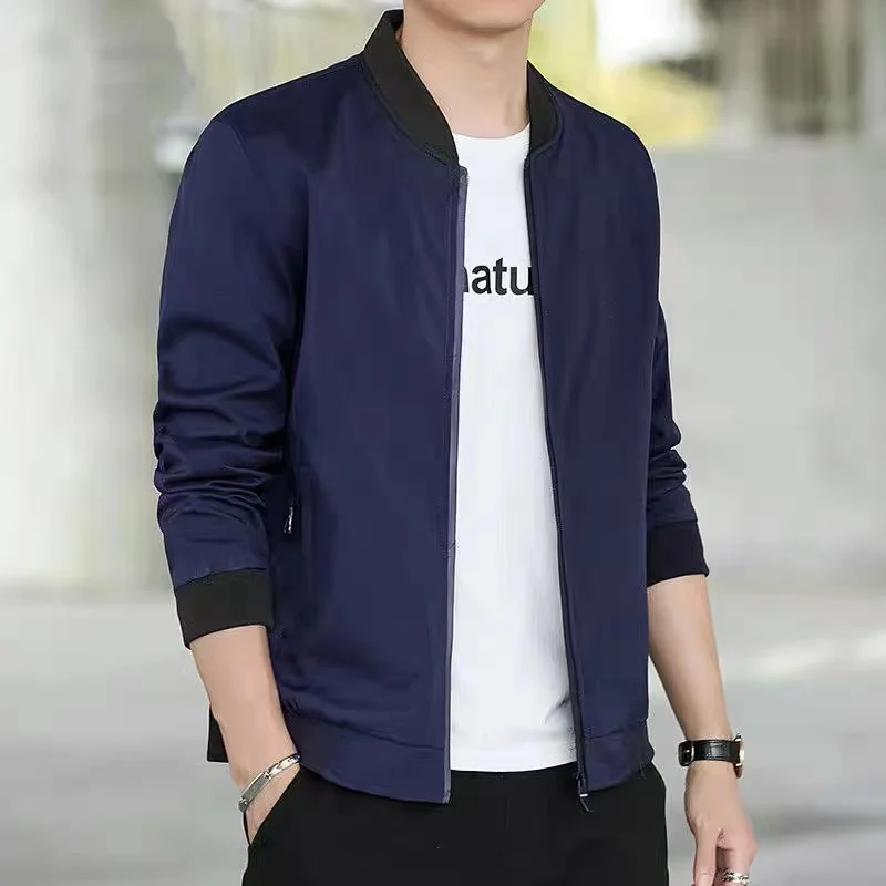Slim Bomber Jacket Men Overcoat Men's Stand-up Collar Spring Autumn Casual Solid New Arrival Baseball Jackets M-5XL Top Jacket
Slim Bomber Jacket Men Overcoat Men's Stand-up Collar Spring Autumn Casual Solid New Arrival Baseball Jackets M-5XL Top Jacket
