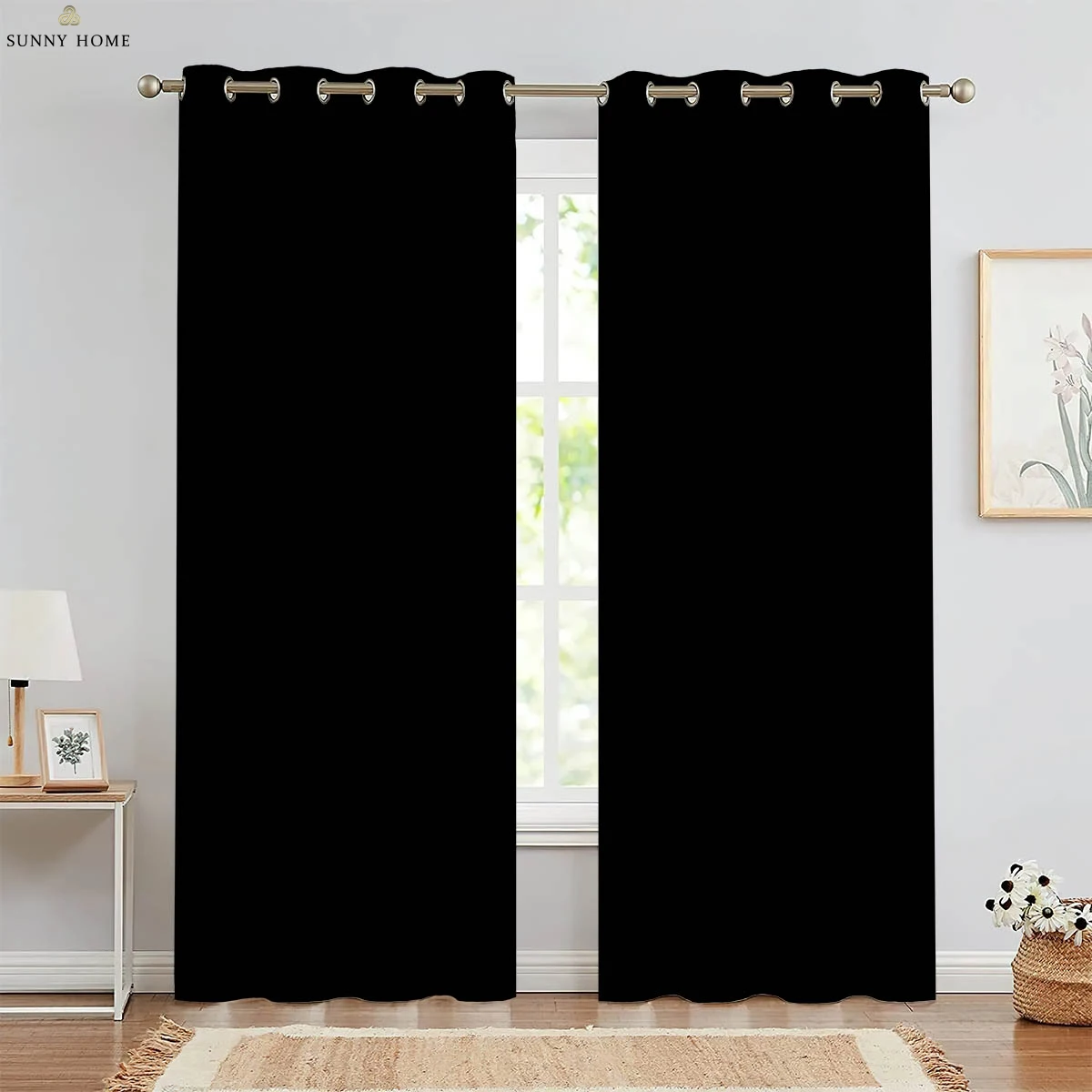 Black And White Pure Color Simple Curtains 100% Polyester Machine Washable Bedroom Living Room Kitchen Decorative Curtains 2pcs
Black And White Pure Color Simple Curtains 100% Polyester Machine Washable Bedroom Living Room Kitchen Decorative Curtains 2pcs
