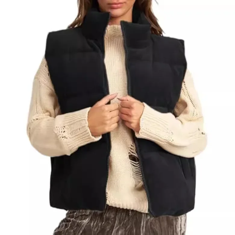 Women Autumn Winter Vest Parkas Coats Corduroy Waistcoat Cotton Padded Thick Stand Up Collar Zipper Pocket Warm Top Jackets
Women Autumn Winter Vest Parkas Coats Corduroy Waistcoat Cotton Padded Thick Stand Up Collar Zipper Pocket Warm Top Jackets