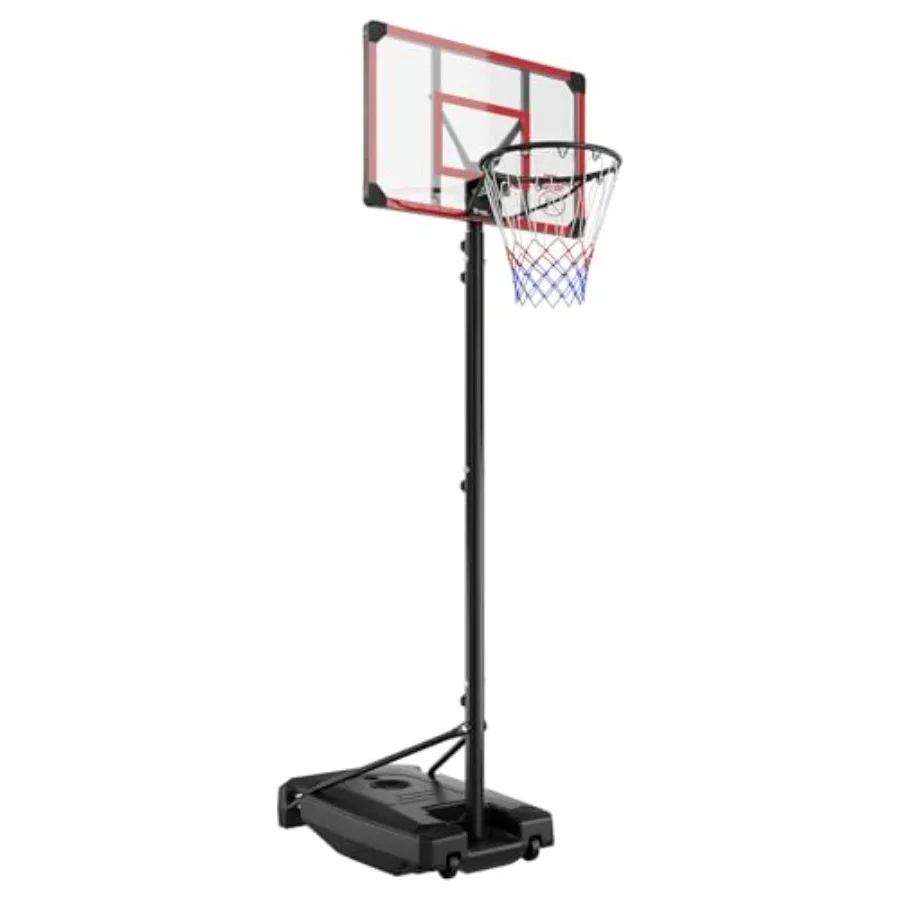 Outdoor Indoor Portable Basketball Hoop, Steel Frame, Black, 4.82-8.53ft Height Adjustable with Stable Enlarged Base for Backya
Outdoor Indoor Portable Basketball Hoop, Steel Frame, Black, 4.82-8.53ft Height Adjustable with Stable Enlarged Base for Backya