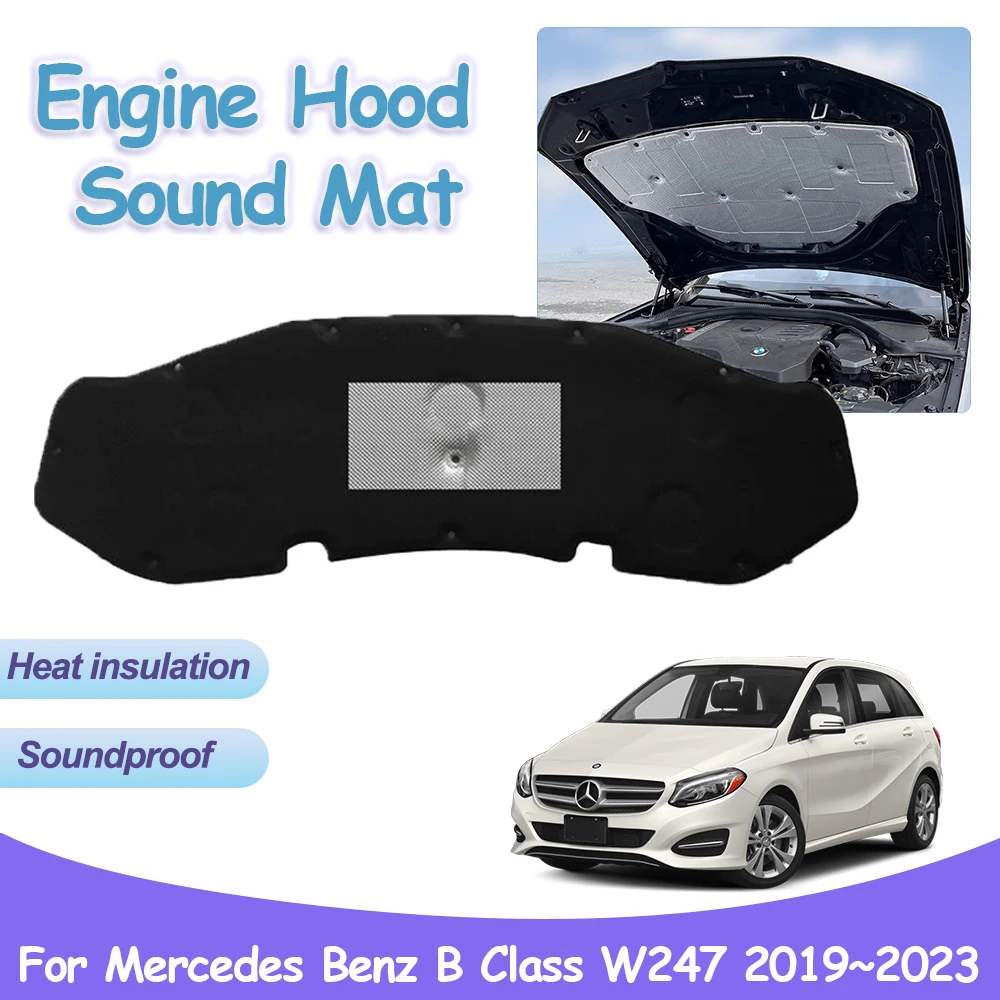 Коврик звуковой капота автомобильного двигателя для Mercedes Benz B Class W247 B200 2019 ~ 2023, 2020 2021 2022 Теплоизоляционный хлопковый огнестойкий коврик, аксессуары для интерьера
Коврик звуковой капота автомобильного двигателя для Mercedes Benz B Class W247 B200 2019 ~ 2023, 2020 2021 2022 Теплоизоляционный хлопковый огнестойкий коврик, аксессуары для интерьера
