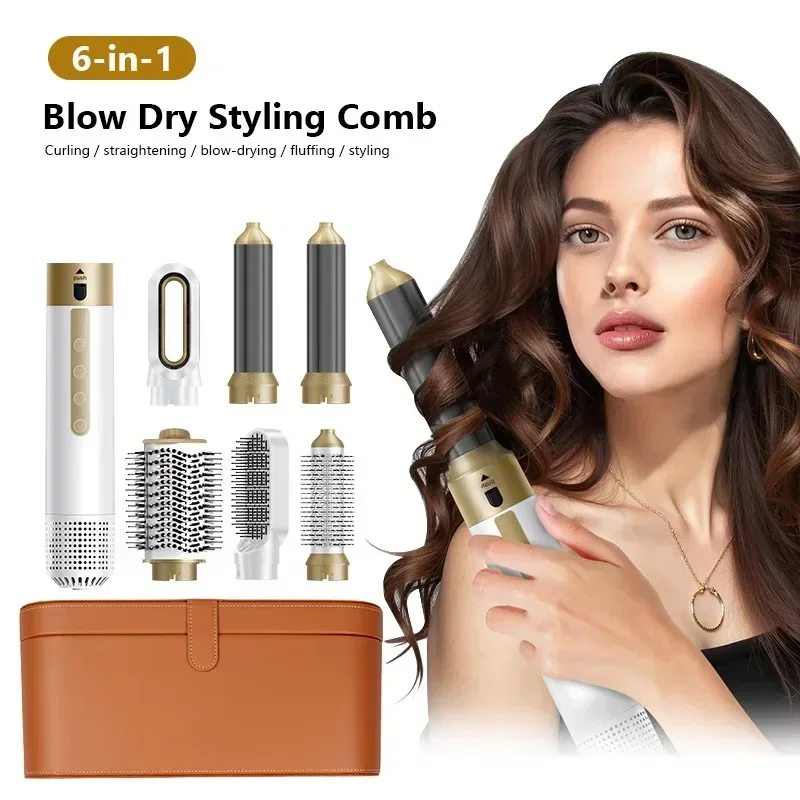 High quality Six-in-one Curling Iron Roll Straight Dual-purpose Hair Dryer Comb Hot Air Comb Automatic Roll Smooth Titanium
High quality Six-in-one Curling Iron Roll Straight Dual-purpose Hair Dryer Comb Hot Air Comb Automatic Roll Smooth Titanium