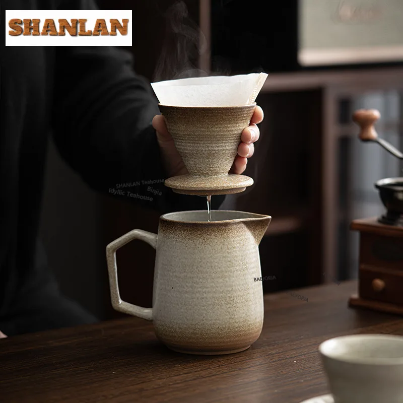 Crude Pottery Hand-brewed Coffee Pot Set Coffee Mug With Plate Oatmeal Breakfast Mug Afternoon Tea Mug Cup Saucer Kit Cafes
Crude Pottery Hand-brewed Coffee Pot Set Coffee Mug With Plate Oatmeal Breakfast Mug Afternoon Tea Mug Cup Saucer Kit Cafes