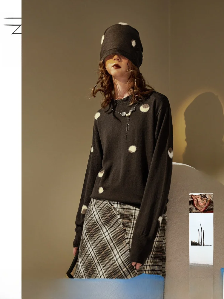 Loose ort round Ne Pullover Knitted Sweater Women's Original Design Moon Pattern Winter New Sle Casual Comfortable Fit
Loose ort round Ne Pullover Knitted Sweater Women's Original Design Moon Pattern Winter New Sle Casual Comfortable Fit