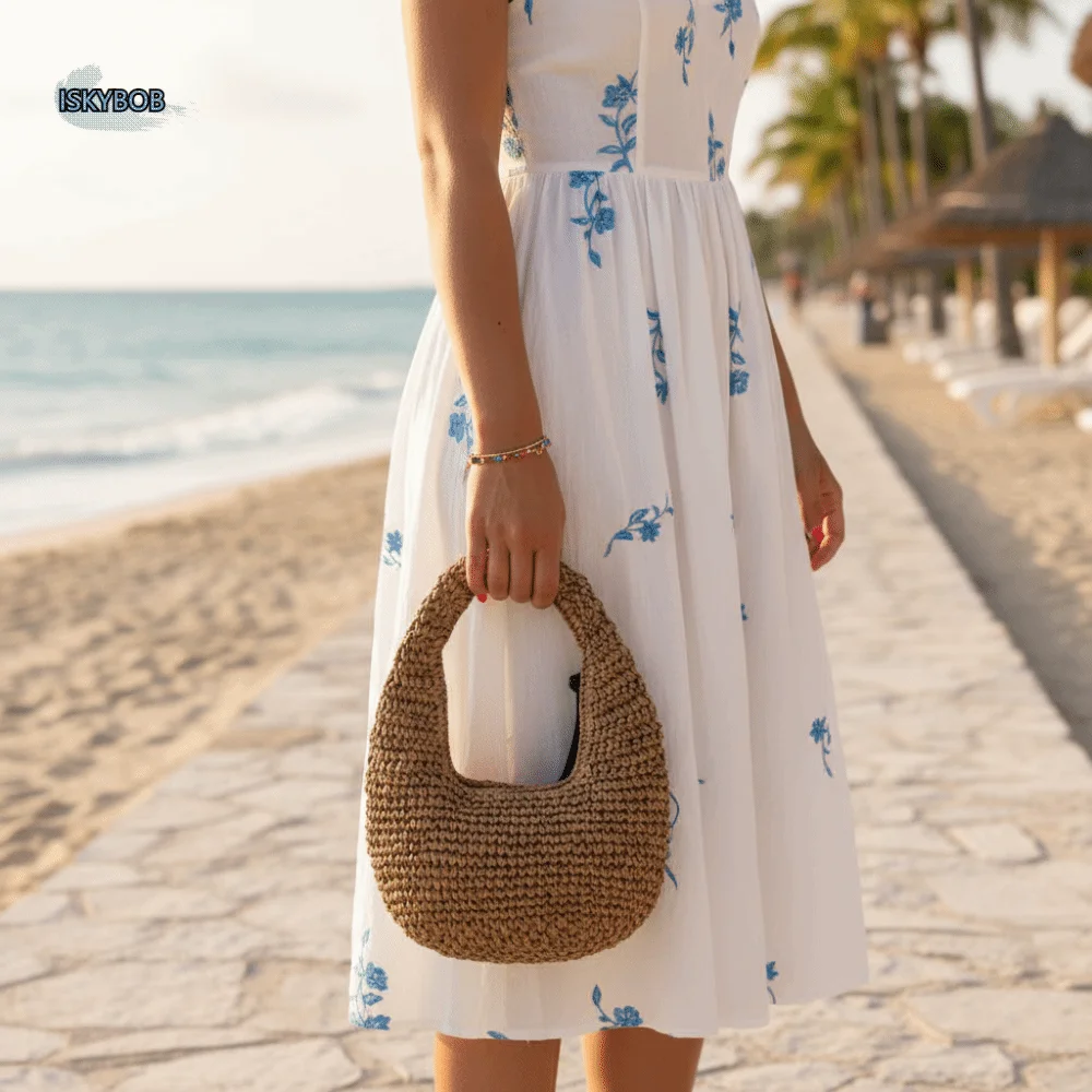 Leisure Large Capacity Straw Bag Half Moon Grass Rattan Handbag Wrist Circle Fashion Summer Beach Bag Beach
Leisure Large Capacity Straw Bag Half Moon Grass Rattan Handbag Wrist Circle Fashion Summer Beach Bag Beach