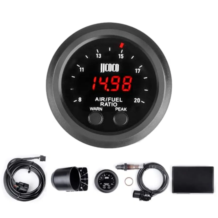 Universal Digital Wideband Air/Fuel Ratio AFR Gauge Kit - 2-1/16" 52mm with Sensor and Controller Box-Wideband UEGO AFR O2 Oxyg
Universal Digital Wideband Air/Fuel Ratio AFR Gauge Kit - 2-1/16" 52mm with Sensor and Controller Box-Wideband UEGO AFR O2 Oxyg
