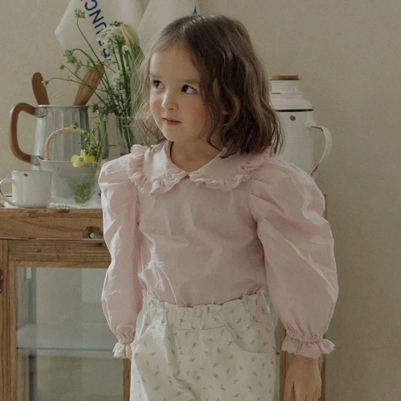 Blouses Spring Korea Girls Children Clothing Lovely Lapel Collar Solid Color Long Sleeved Princess Style Shirt 2025
Blouses Spring Korea Girls Children Clothing Lovely Lapel Collar Solid Color Long Sleeved Princess Style Shirt 2025