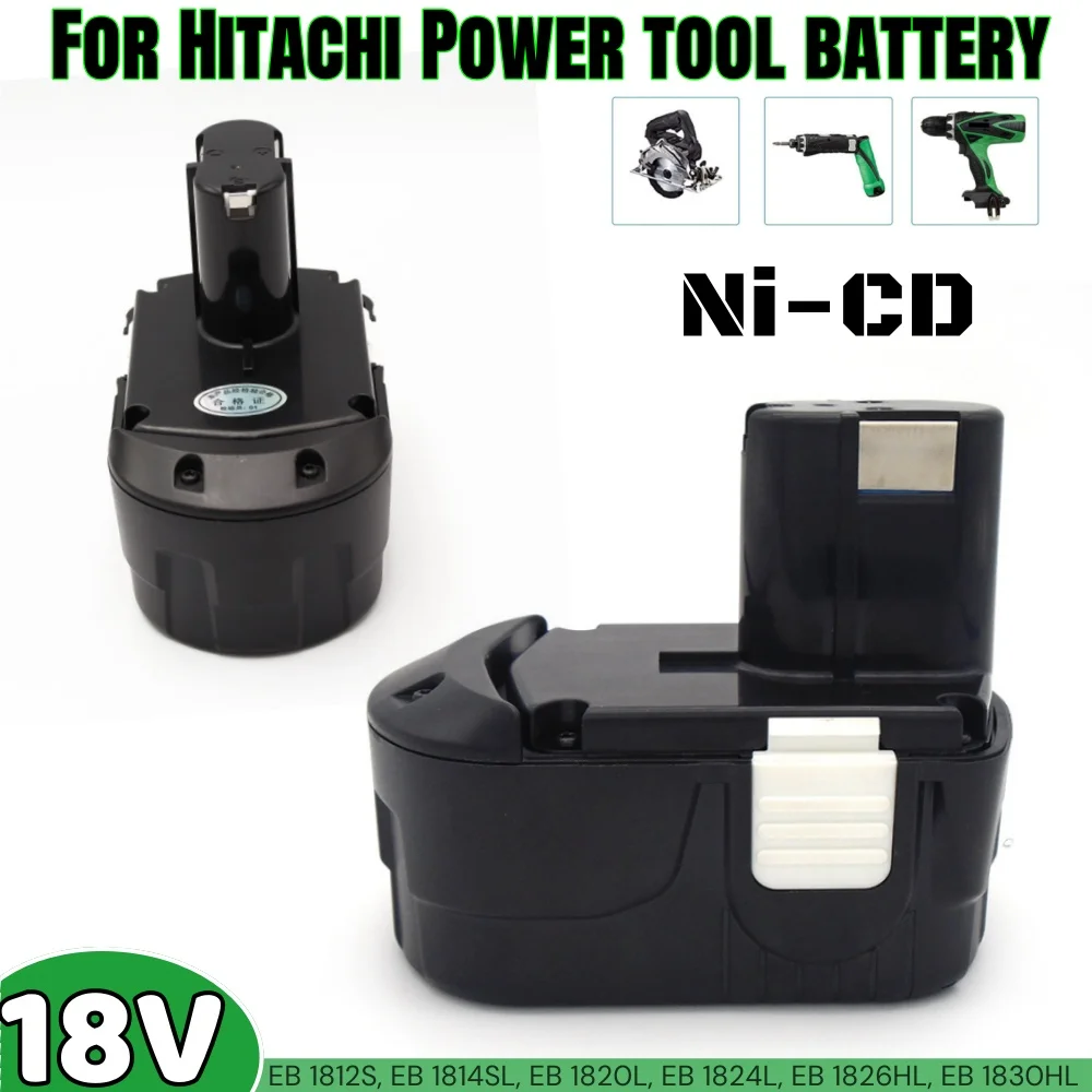 For Hitachi 18V NI-CD 4800mAh Power Tool Screwdriver Drill: EB1820 EB1812 EB1830H EB1833X EB18B
For Hitachi 18V NI-CD 4800mAh Power Tool Screwdriver Drill: EB1820 EB1812 EB1830H EB1833X EB18B