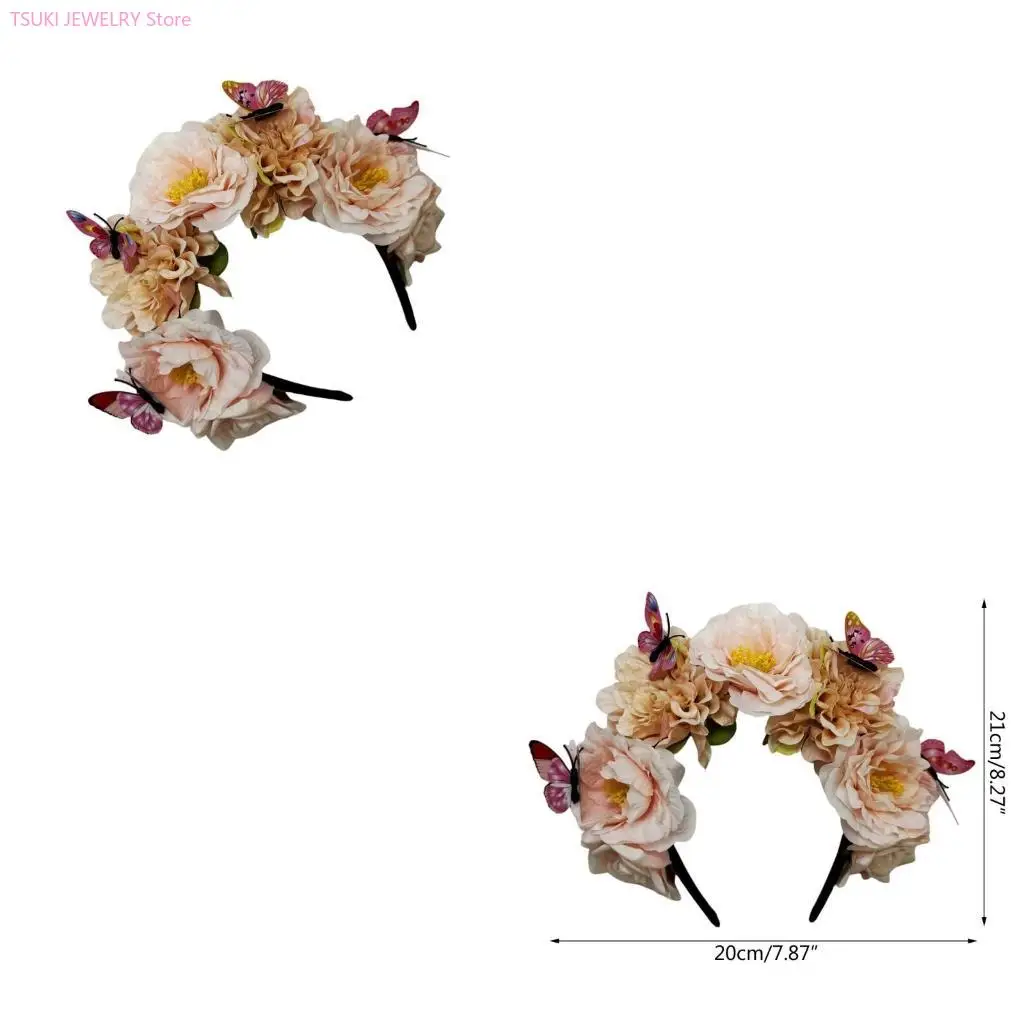 62KE Adjustable Flower Crown Headband Sweet Girls Ethnic Photography Hairband
62KE Adjustable Flower Crown Headband Sweet Girls Ethnic Photography Hairband