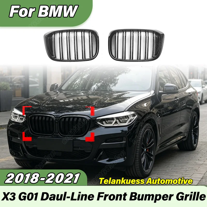For BMW G01 X3 2018 2019 2020 2021 Automobile Front Bumper Air Intake Grille Sports Racing Double Line Style Grille Body Kit
For BMW G01 X3 2018 2019 2020 2021 Automobile Front Bumper Air Intake Grille Sports Racing Double Line Style Grille Body Kit