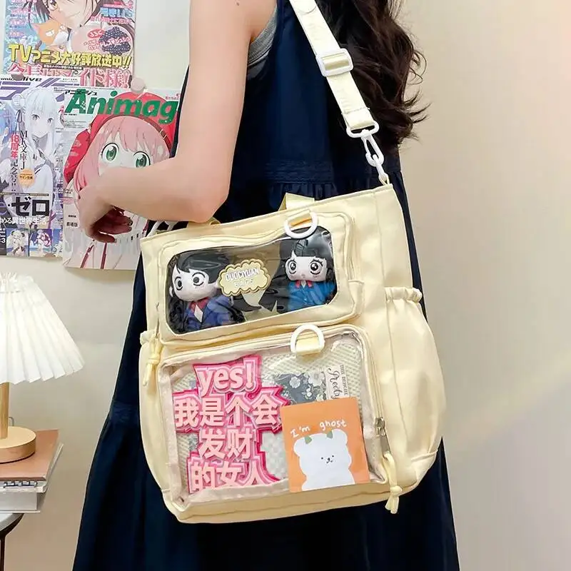 New Y2K Cute Ita Bag Large Capacity Shoulder Bag Crossbody Bag Lolita Girls Transparent Messenger Bag DIY Display Casual Handbag
New Y2K Cute Ita Bag Large Capacity Shoulder Bag Crossbody Bag Lolita Girls Transparent Messenger Bag DIY Display Casual Handbag