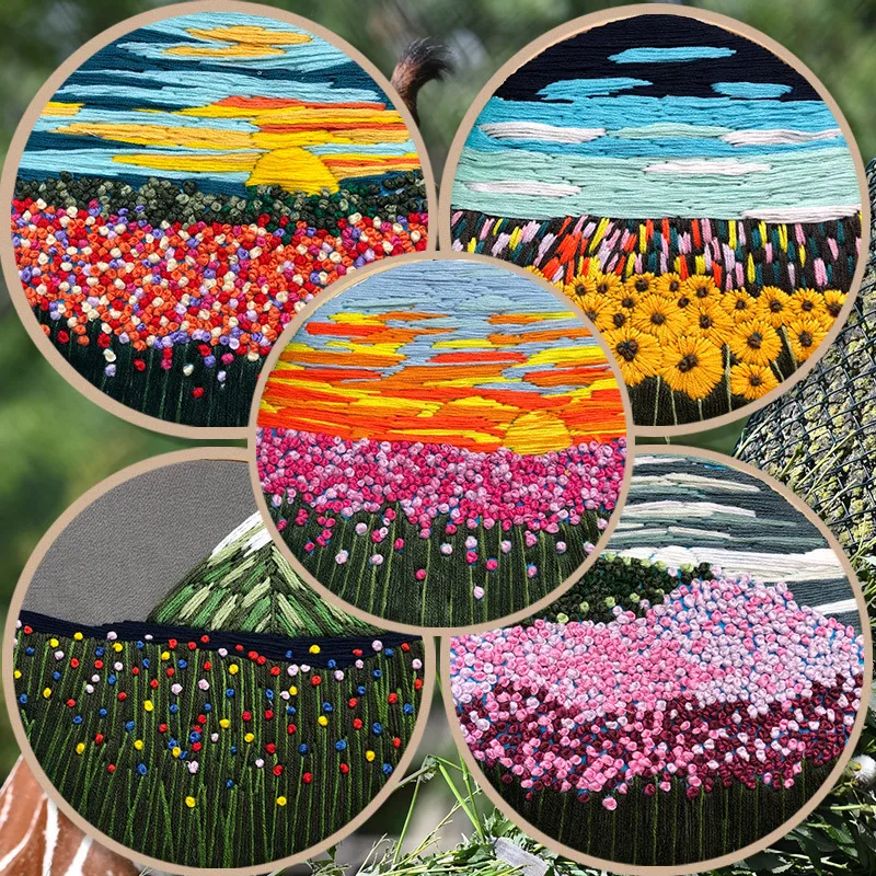 3d DIY Embroidery Kit for Beginner Natural Scenery Print Fabric Round Cross Stitch Sewing Craft Set Home Decor Needlework Tools
3d DIY Embroidery Kit for Beginner Natural Scenery Print Fabric Round Cross Stitch Sewing Craft Set Home Decor Needlework Tools