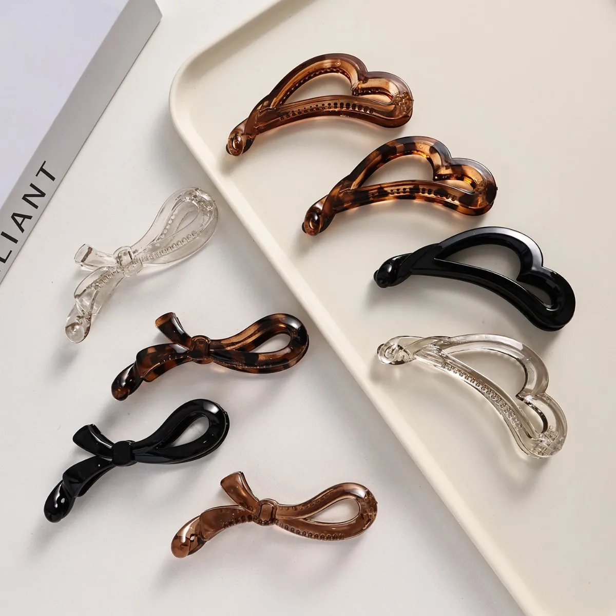 Heart Bow Large Banana Hair Claw Clips Acrylic Tortoiseshell Shark Clips Women Girls Hollow Crab Hair Barrettes Hair Accessories
Heart Bow Large Banana Hair Claw Clips Acrylic Tortoiseshell Shark Clips Women Girls Hollow Crab Hair Barrettes Hair Accessories