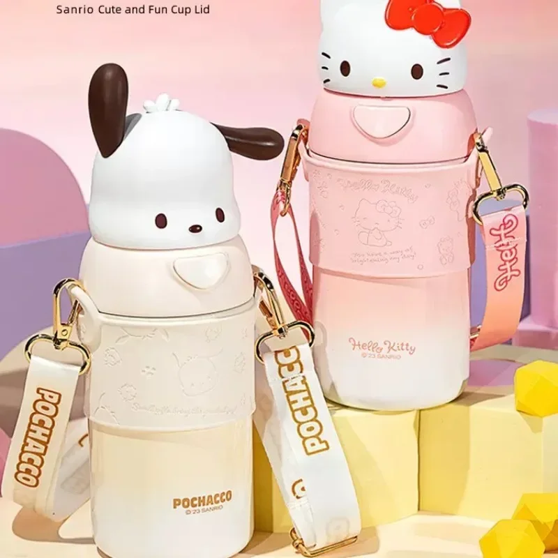 Sanrio Kuromi My Melody Children's Thermos Cup 560ml Girls Water Cup for School with Straw Cute Cartoon Pattern Adjustable Strap
Sanrio Kuromi My Melody Children's Thermos Cup 560ml Girls Water Cup for School with Straw Cute Cartoon Pattern Adjustable Strap