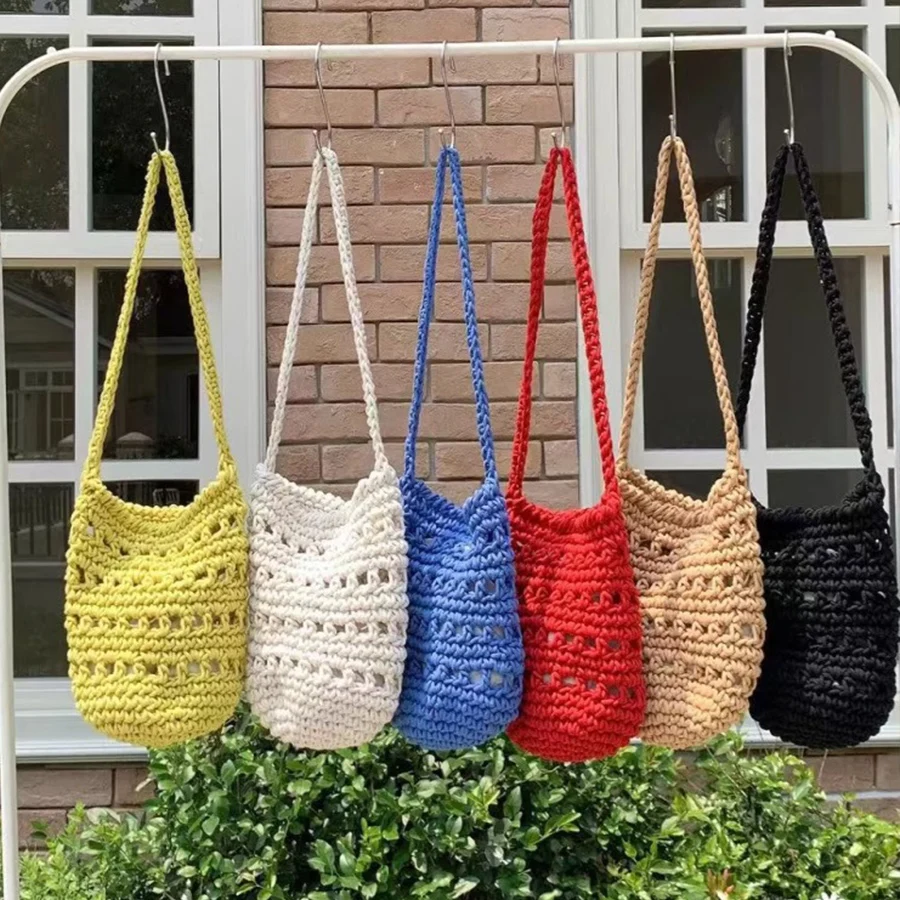 Summer Crochet Beach Bag For Women Mesh Rope Knitted Bucket Shoulder Bags Reticulate Hollow Travel Shopper Totes Ladies Handbags
Summer Crochet Beach Bag For Women Mesh Rope Knitted Bucket Shoulder Bags Reticulate Hollow Travel Shopper Totes Ladies Handbags