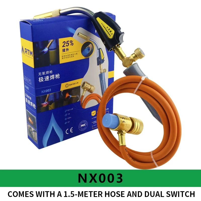 Portable Dual-Tube Oxy-Acetylene Torch Suitable for Brazing, Welding, HVAC, Plumbing, and Gas Torches with CGA600 Connection
Portable Dual-Tube Oxy-Acetylene Torch Suitable for Brazing, Welding, HVAC, Plumbing, and Gas Torches with CGA600 Connection