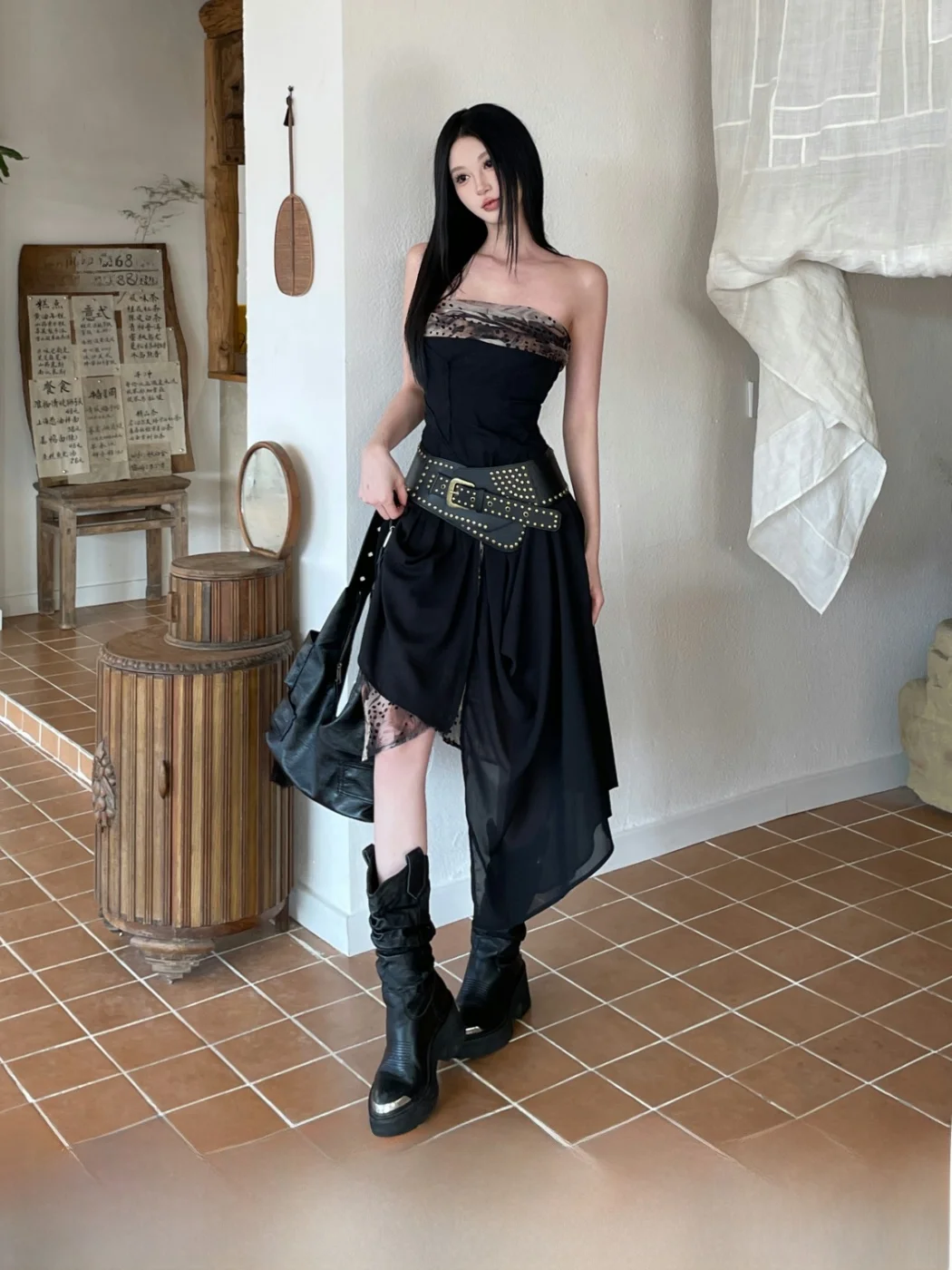MOXI Retro Deconstructed n Print Asymmetrical ter Gown Women's High Waist Maxi Dr Tee-acetate Fiber Svel
MOXI Retro Deconstructed n Print Asymmetrical ter Gown Women's High Waist Maxi Dr Tee-acetate Fiber Svel