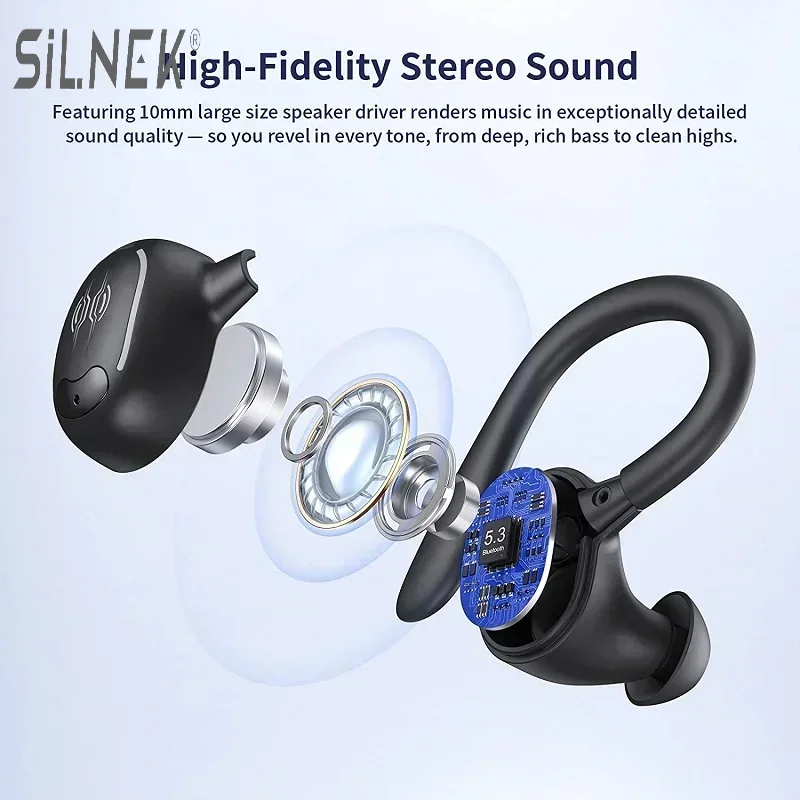 New Wireless 5.3 Earbuds TWS Bluetooth headset Waterproof Earphone Ear Hook earpiece Stereo Headphone for phone xiaomi iphone
New Wireless 5.3 Earbuds TWS Bluetooth headset Waterproof Earphone Ear Hook earpiece Stereo Headphone for phone xiaomi iphone