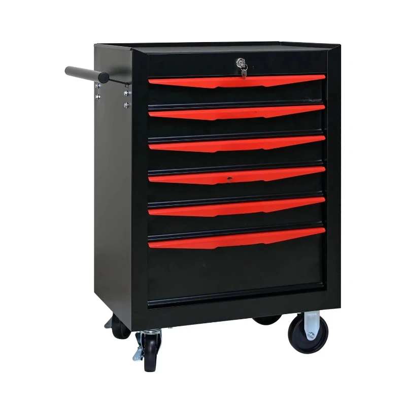6 Drawer Rolling Toolbox Cabinet 20 Inch Steel Storage Box Storage Box with Ball Bearing Slide Rail Industrial Style
6 Drawer Rolling Toolbox Cabinet 20 Inch Steel Storage Box Storage Box with Ball Bearing Slide Rail Industrial Style