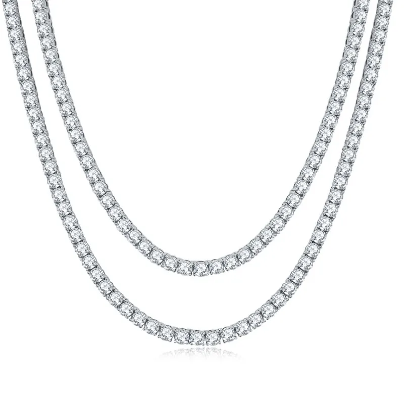 KEEP YES 5.0mm 6.5mm Sparkling Moissanite Tennis Necklace Hip Hop 925 Sterling Sliver Plated 18k Gold Neckchain for Woman Man
KEEP YES 5.0mm 6.5mm Sparkling Moissanite Tennis Necklace Hip Hop 925 Sterling Sliver Plated 18k Gold Neckchain for Woman Man