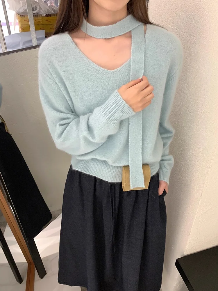 Fall Simple Lazy Style V-Neck Versatile Knitwear Women's New Korean Design Sense Sash Drifting Top Fashionable Commute Style ...
Fall Simple Lazy Style V-Neck Versatile Knitwear Women's New Korean Design Sense Sash Drifting Top Fashionable Commute Style ...