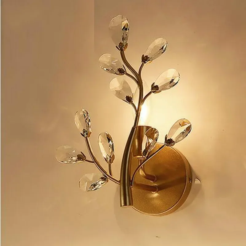 Vintage design gold black crystal wall lamp lustres E14 luminare Dia24*H30cm indoor light
Vintage design gold black crystal wall lamp lustres E14 luminare Dia24*H30cm indoor light