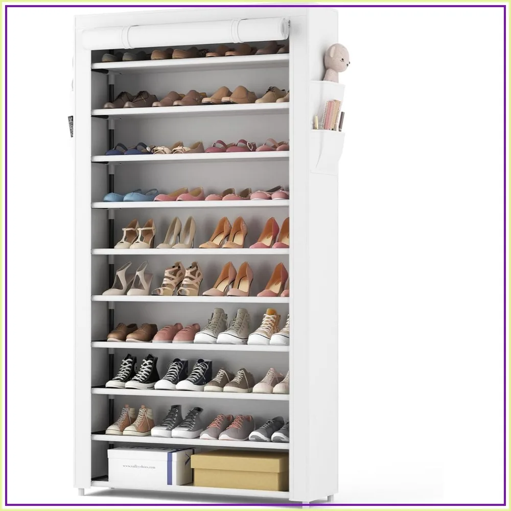 Tall Shoe Rack with Covers for 50-55 Pairs, Free Standing Storage Organizer for Closet Entryway Bedroom
Tall Shoe Rack with Covers for 50-55 Pairs, Free Standing Storage Organizer for Closet Entryway Bedroom
