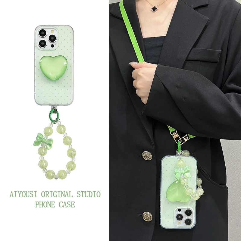 Small fresh light green polka dot love heart stand for apple 15promax phone case iphone14pro new 13pro fallproof 11 personalized
Small fresh light green polka dot love heart stand for apple 15promax phone case iphone14pro new 13pro fallproof 11 personalized