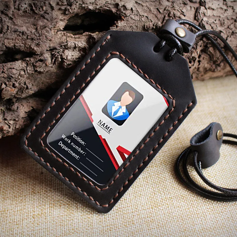 NEW Soft leather Cowhide ID Badge Holder Name tag Case with Neck Strap Chest Card Work Pass Meal card Subway Bus Card Holders
NEW Soft leather Cowhide ID Badge Holder Name tag Case with Neck Strap Chest Card Work Pass Meal card Subway Bus Card Holders
