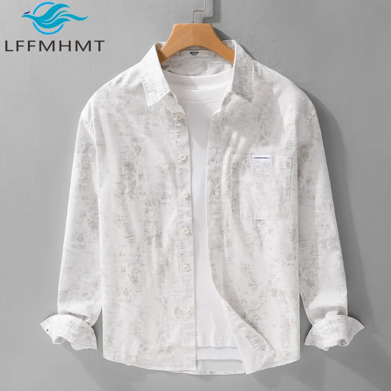 Japan Style Loose Casual Long Sleeve Shirt for Men Spring Fall Fashion Vintage Print Simple Basic Youth Streetwear Blouses Male
Japan Style Loose Casual Long Sleeve Shirt for Men Spring Fall Fashion Vintage Print Simple Basic Youth Streetwear Blouses Male